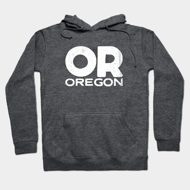 OR Oregon Vintage State Typography Hoodie by Commykaze